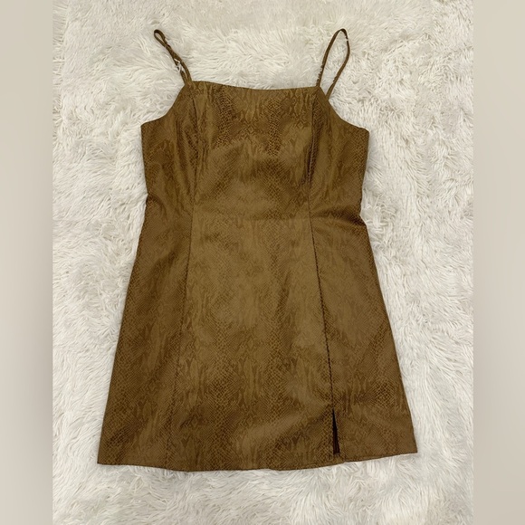 NWT Oak + Fork python print mini dress| size M - Picture 1 of 5